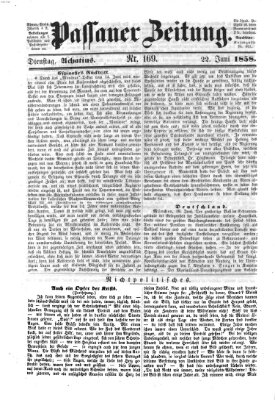 Passauer Zeitung Dienstag 22. Juni 1858