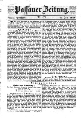 Passauer Zeitung Freitag 25. Juni 1858