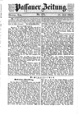 Passauer Zeitung Montag 28. Juni 1858