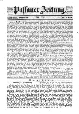 Passauer Zeitung Donnerstag 15. Juli 1858