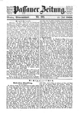 Passauer Zeitung Montag 19. Juli 1858