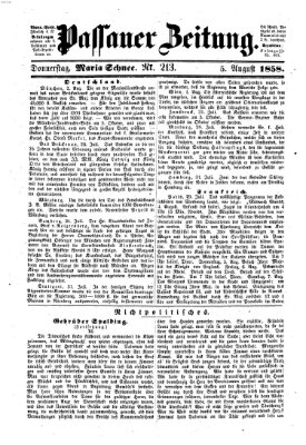 Passauer Zeitung Donnerstag 5. August 1858