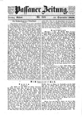 Passauer Zeitung Freitag 10. September 1858