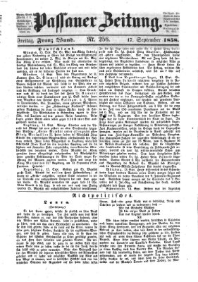 Passauer Zeitung Freitag 17. September 1858