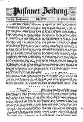 Passauer Zeitung Dienstag 19. Oktober 1858