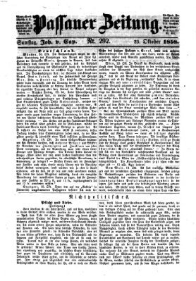 Passauer Zeitung Samstag 23. Oktober 1858