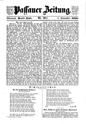 Passauer Zeitung Mittwoch 3. November 1858