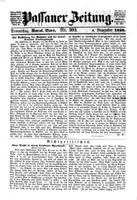 Passauer Zeitung Donnerstag 4. November 1858