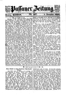 Passauer Zeitung Montag 8. November 1858