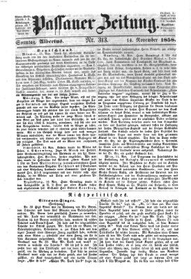 Passauer Zeitung Sonntag 14. November 1858