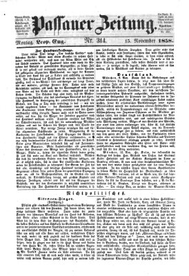 Passauer Zeitung Montag 15. November 1858