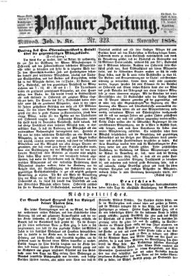 Passauer Zeitung Mittwoch 24. November 1858