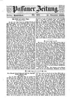 Passauer Zeitung Freitag 26. November 1858