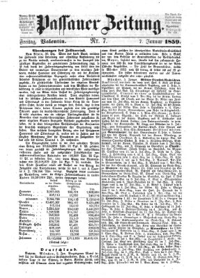 Passauer Zeitung Freitag 7. Januar 1859