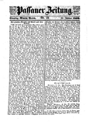 Passauer Zeitung Sonntag 23. Januar 1859