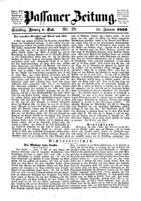 Passauer Zeitung Samstag 29. Januar 1859