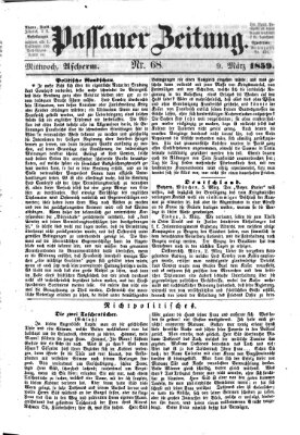 Passauer Zeitung Mittwoch 9. März 1859