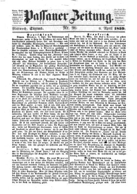 Passauer Zeitung Mittwoch 6. April 1859