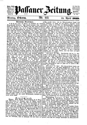 Passauer Zeitung Montag 25. April 1859