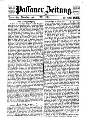 Passauer Zeitung Donnerstag 12. Mai 1859