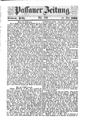 Passauer Zeitung Mittwoch 18. Mai 1859