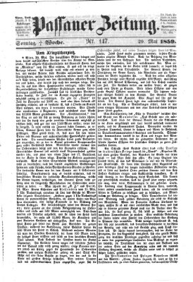 Passauer Zeitung Sonntag 29. Mai 1859