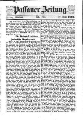 Passauer Zeitung Freitag 17. Juni 1859