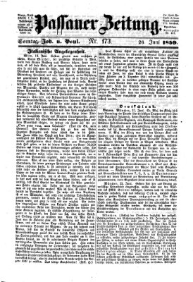 Passauer Zeitung Sonntag 26. Juni 1859