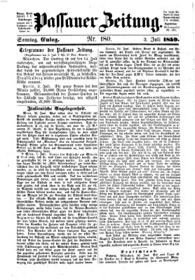 Passauer Zeitung Sonntag 3. Juli 1859