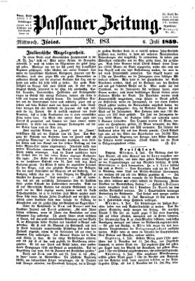 Passauer Zeitung Mittwoch 6. Juli 1859