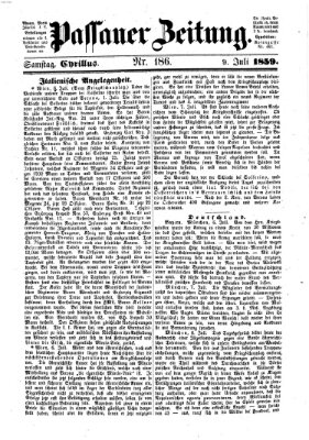 Passauer Zeitung Samstag 9. Juli 1859