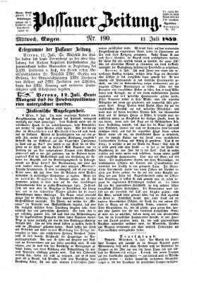 Passauer Zeitung Mittwoch 13. Juli 1859