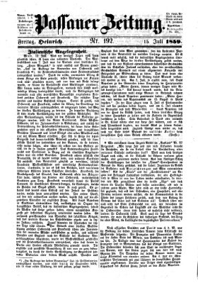 Passauer Zeitung Freitag 15. Juli 1859