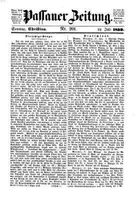 Passauer Zeitung Sonntag 24. Juli 1859