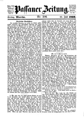 Passauer Zeitung Freitag 29. Juli 1859