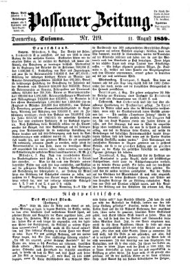 Passauer Zeitung Donnerstag 11. August 1859