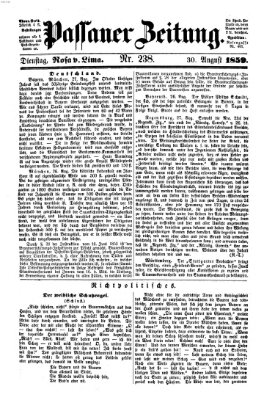 Passauer Zeitung Dienstag 30. August 1859