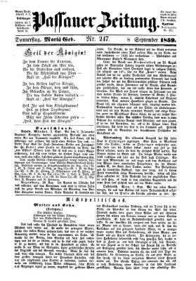 Passauer Zeitung Donnerstag 8. September 1859