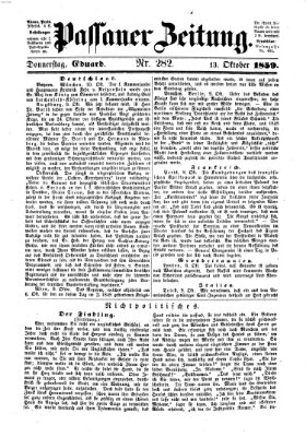 Passauer Zeitung Donnerstag 13. Oktober 1859