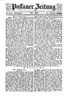 Passauer Zeitung Samstag 15. Oktober 1859