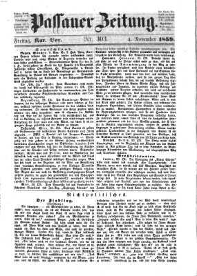 Passauer Zeitung Freitag 4. November 1859