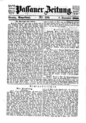 Passauer Zeitung Montag 7. November 1859