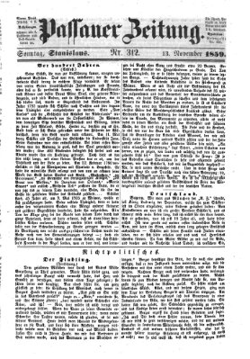 Passauer Zeitung Sonntag 13. November 1859