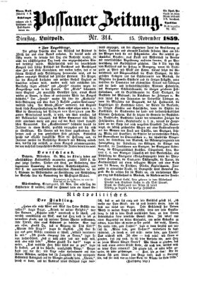 Passauer Zeitung Dienstag 15. November 1859