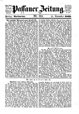 Passauer Zeitung Freitag 25. November 1859
