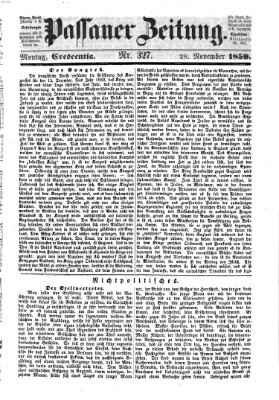 Passauer Zeitung Montag 28. November 1859