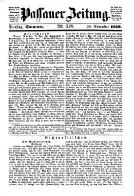 Passauer Zeitung Dienstag 29. November 1859