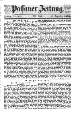 Passauer Zeitung Freitag 16. Dezember 1859