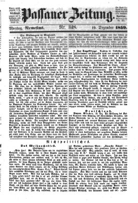 Passauer Zeitung Montag 19. Dezember 1859