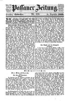 Passauer Zeitung Samstag 31. Dezember 1859